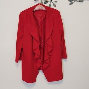 Red Calvin Klein jacket